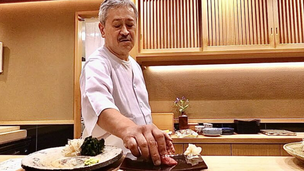 神奈川県 横浜市 関内 なか條 日本最高峰は、なか條に集まる。ピンネタが集まる日本屈指の鮨屋の超名店 中条親方がマグロを置く瞬間 品川イッコー