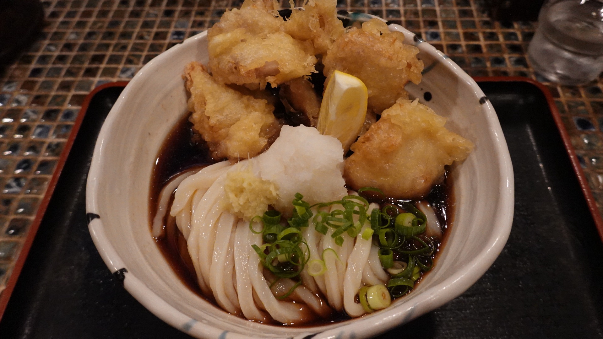 中津 たけうちうどん店 とり天ぶっかけ