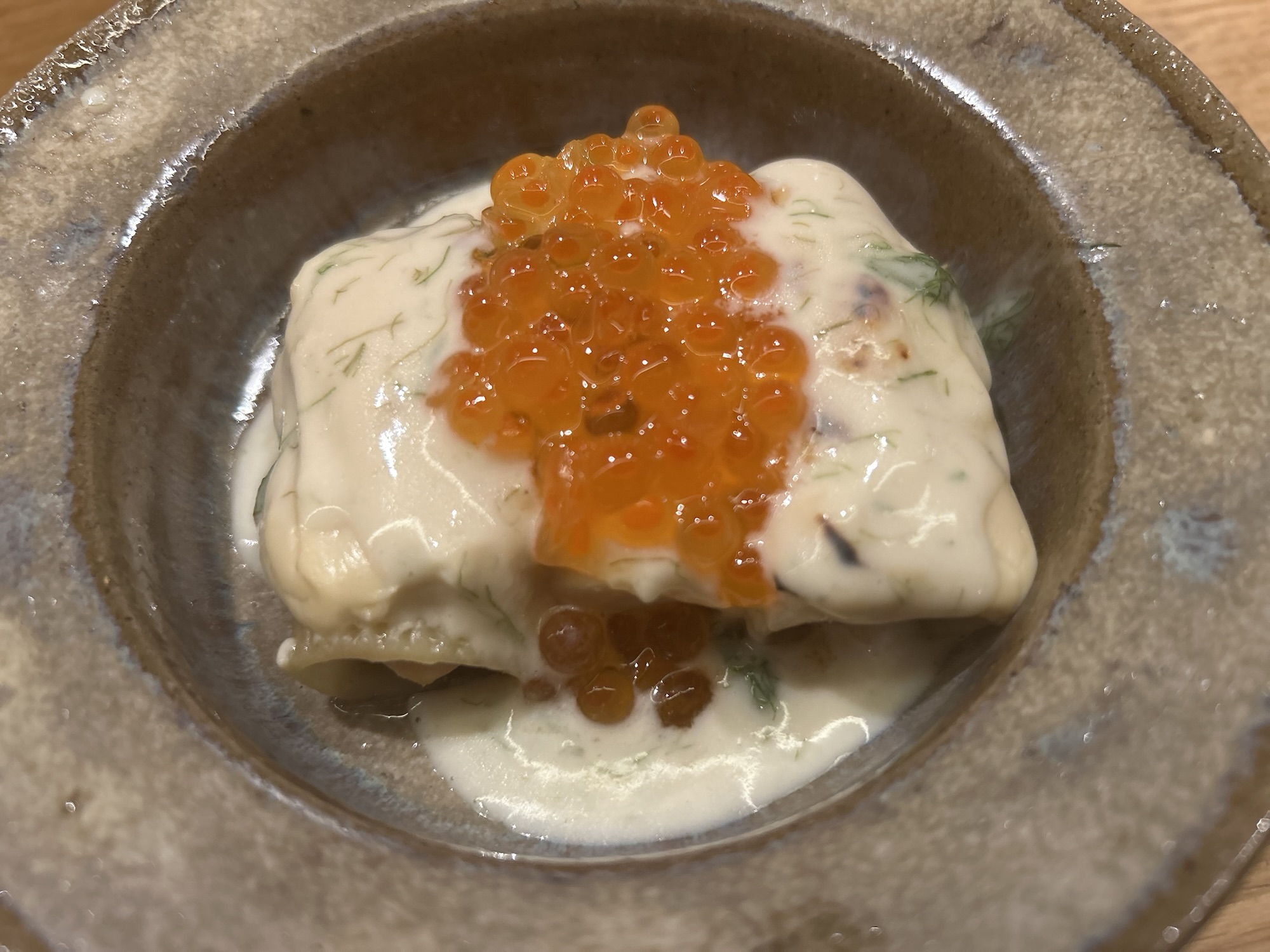 東京都 三越前 日本橋 ラペティ(L’appétit) フレンチの技法で洋食を再定義するレストラン 鮭のマカロニグラタン 品川イッコー