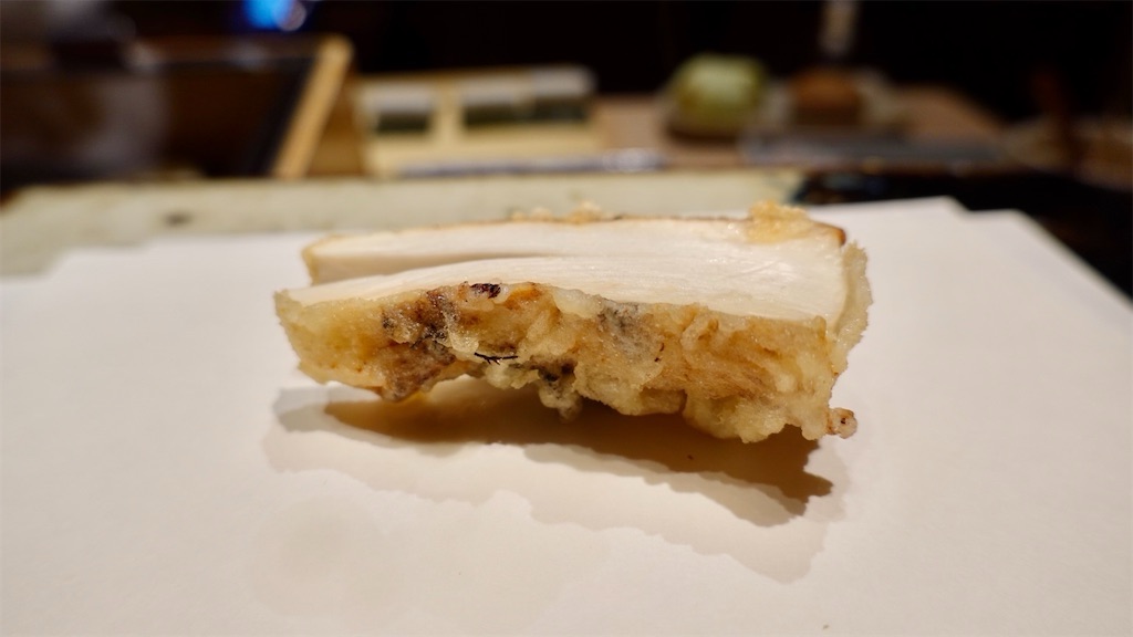 外苑前 天ぷら 元吉 松茸の軸