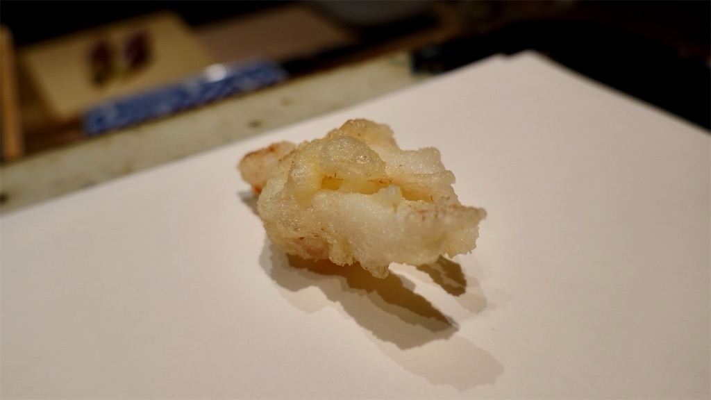 外苑前 天ぷら 元吉 新烏賊の口ばし