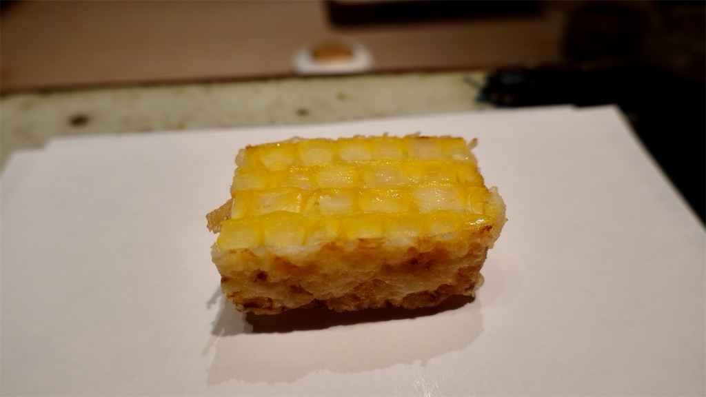 外苑前 天ぷら 元吉 角トウモロコシ