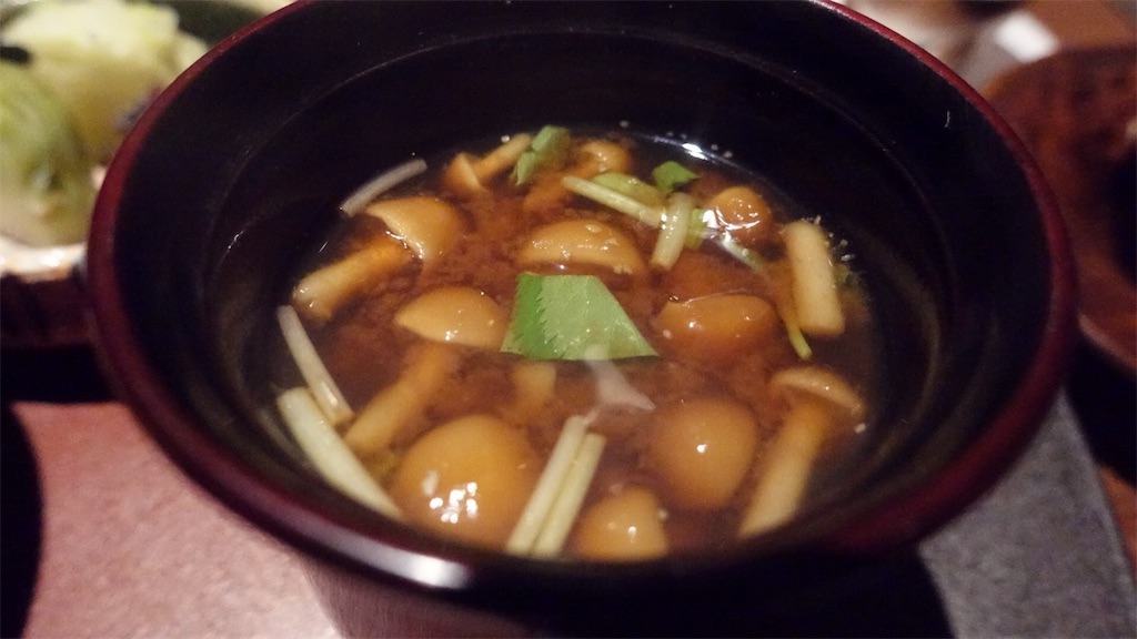 外苑前 天ぷら 元吉 味噌汁