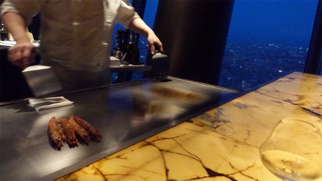 押上 スカイレストラン634 鉄板焼き 天空 夜景と鉄板