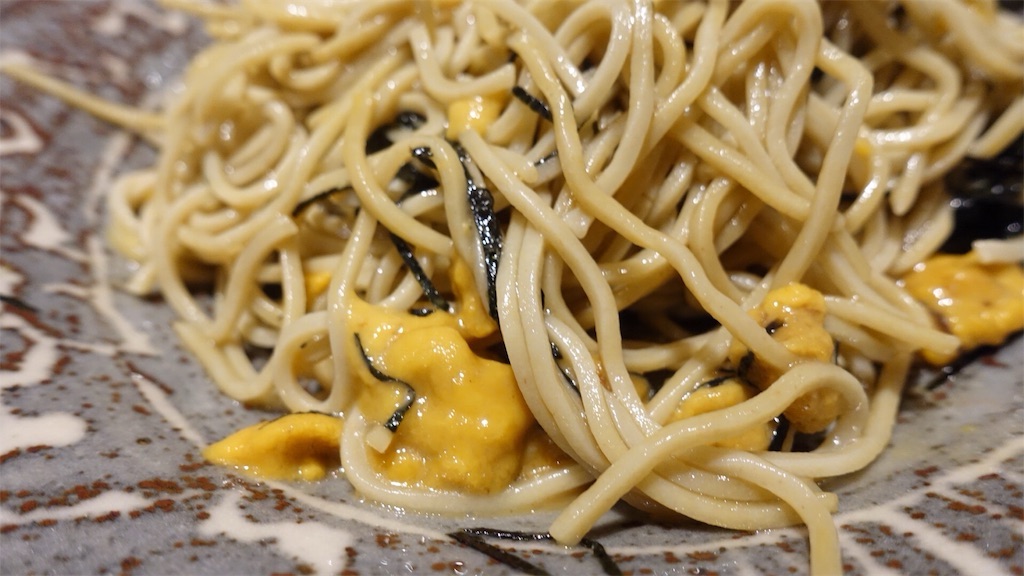 西麻布 おそばの甲賀 ウニそば