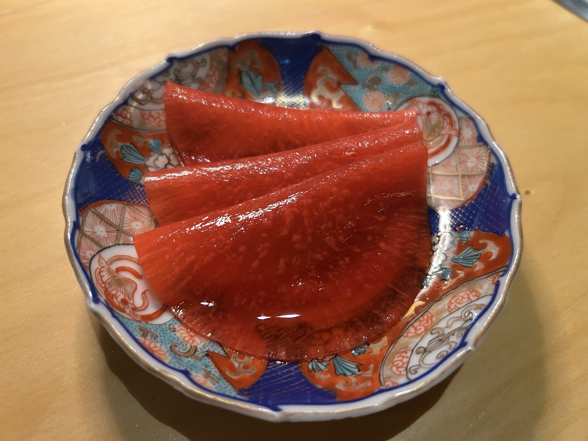 六本木 大皿焼肉 老中 紅芯大根漬け