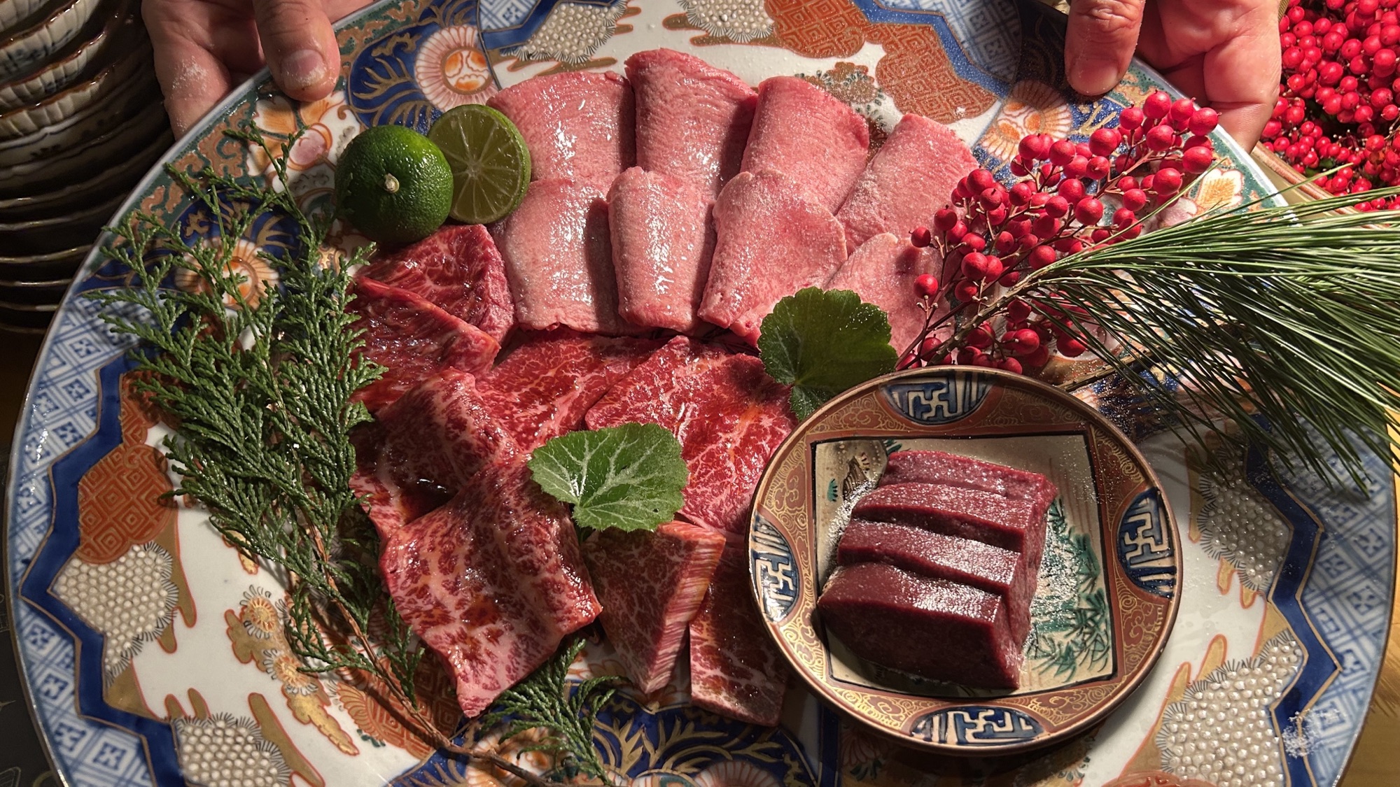 六本木 大皿焼肉 老中 肉の盛合せ