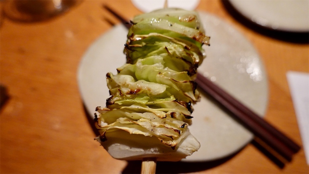 三田 焼鳥 嘉とう キャベツ