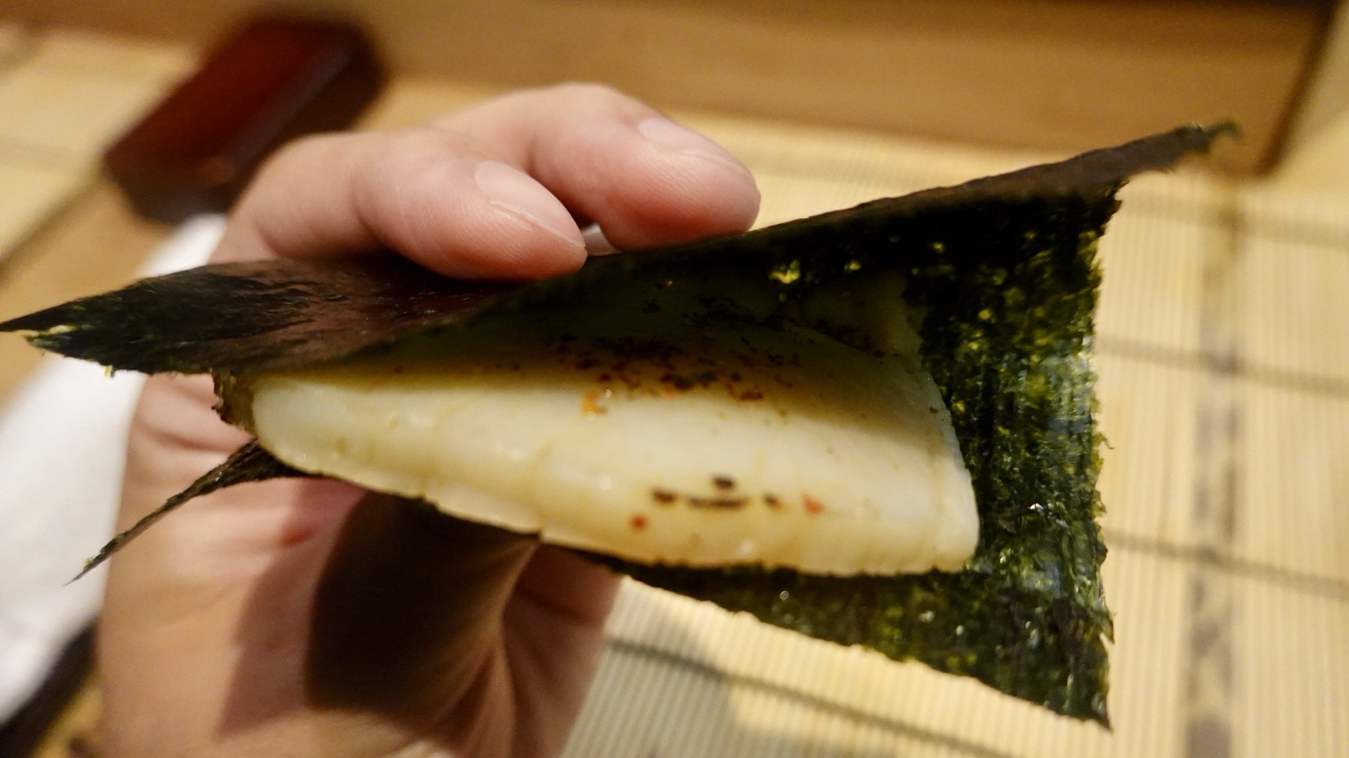 四ツ谷 すし匠 平貝の磯辺焼き