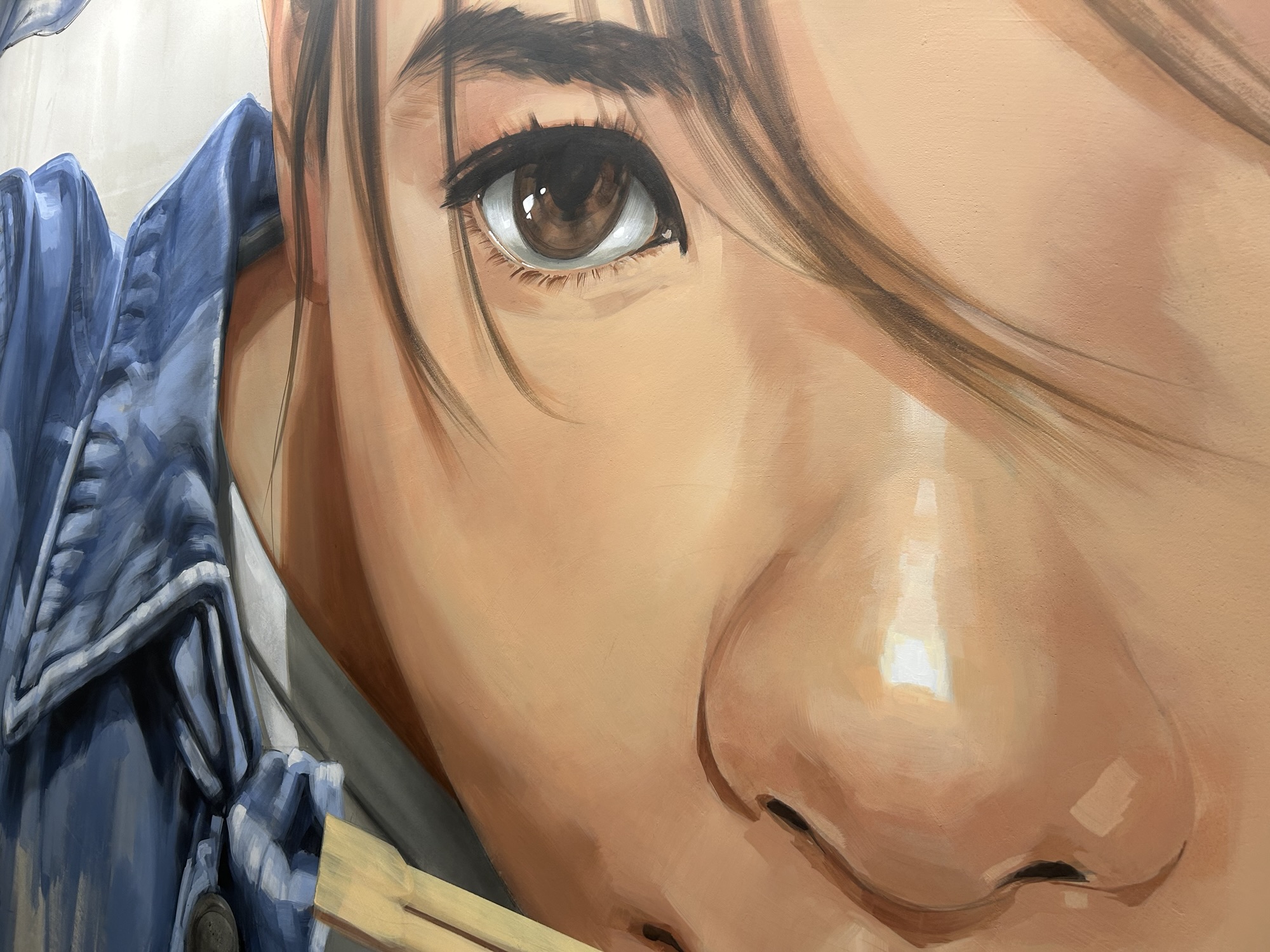 表参道 博多うどん 中村にぼし 女性のイラスト