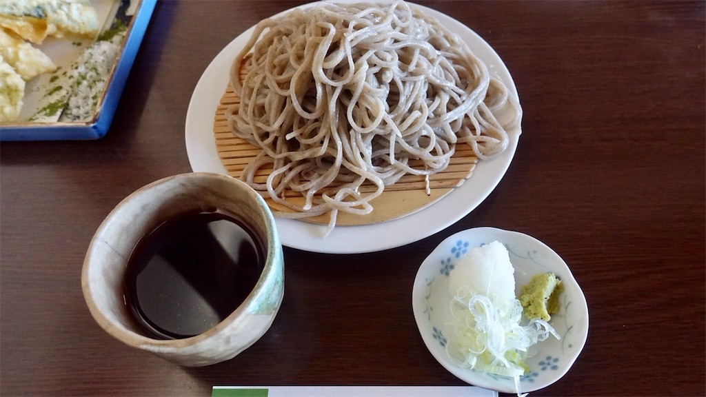 西湖 手打そば 松扇 いやしの里店 天ぷらせいろ