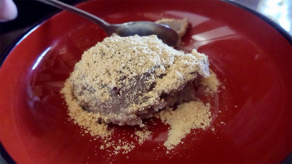 西湖 手打そば 松扇 いやしの里店 そばがき