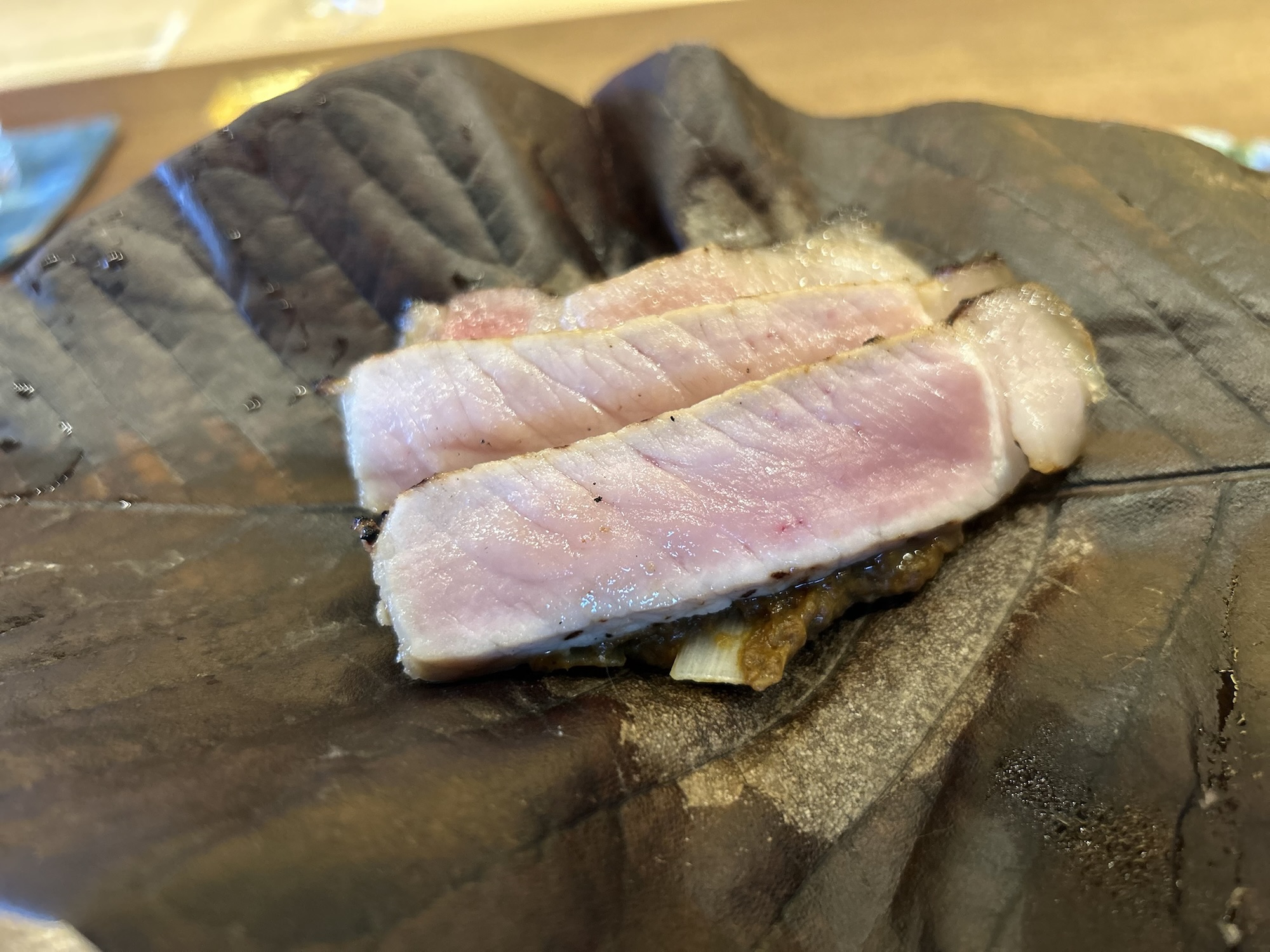 鎌倉 北じま キノコ味噌の朴葉焼き