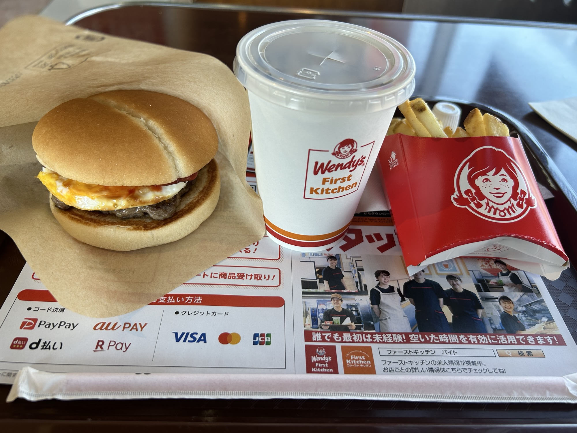 ウェンディーズ・ファーストキッチン Jr.チーズベーコンエッグバーガーセット