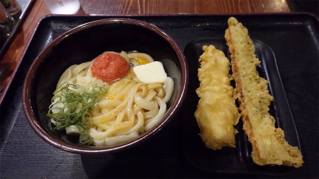 新宿 讃岐うどん大使 東京麺通団 めんたま 小+イカ天+ちくわ天