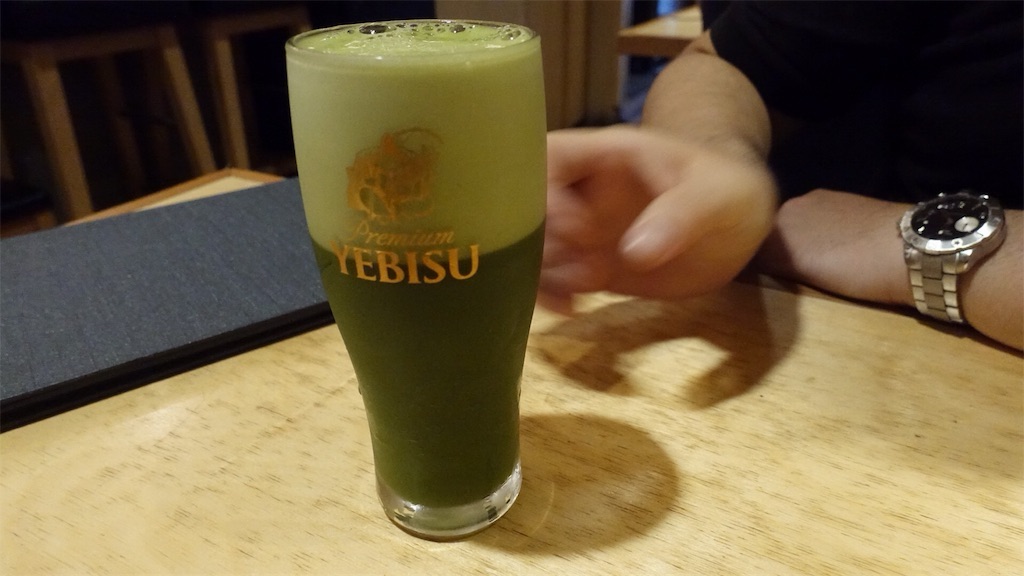 京都駅前 牛カツ京都勝牛 抹茶ビール