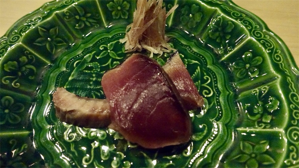 f:id:ikkoshinagawa:20180910212821j:image 北新地 鮨 ほしやま 鰹のたたき