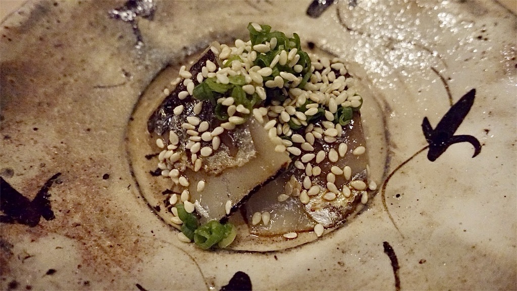 f:id:ikkoshinagawa:20180910212730j:image 北新地 鮨 ほしやま 秋刀魚