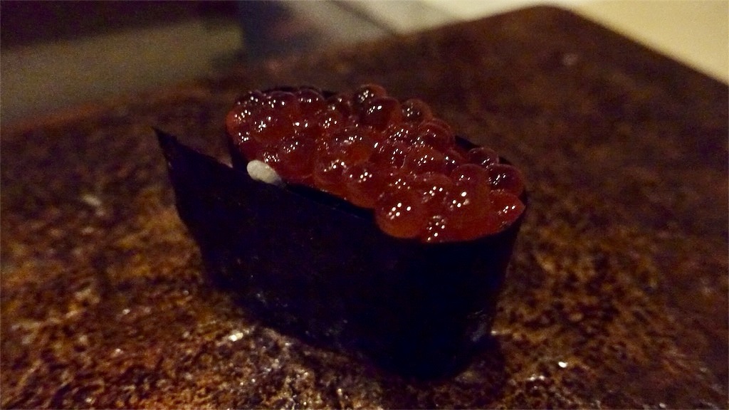 f:id:ikkoshinagawa:20180910212431j:image 北新地 鮨 ほしやま イクラ