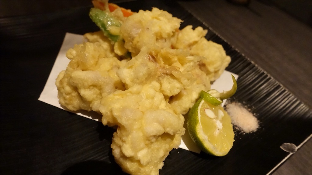 渋谷 宇田川 紫扇 白子の天ぷら