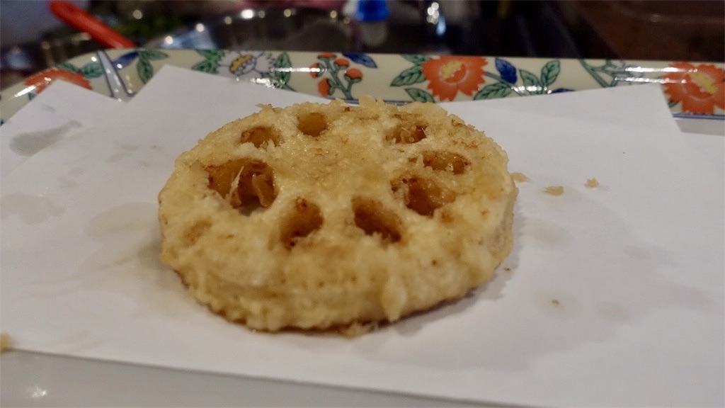 新宿三丁目 天ぷら船橋屋 新宿本店 蓮根