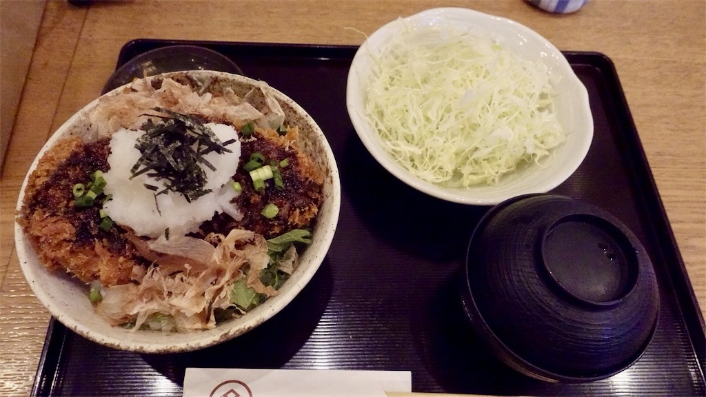 f:id:ikkoshinagawa:20181104144205j:image 代々木上原 とんかつ武信 醤油かつ丼