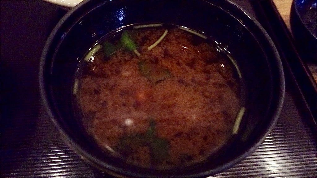 f:id:ikkoshinagawa:20181104144209j:image 代々木上原 とんかつ武信 赤だし