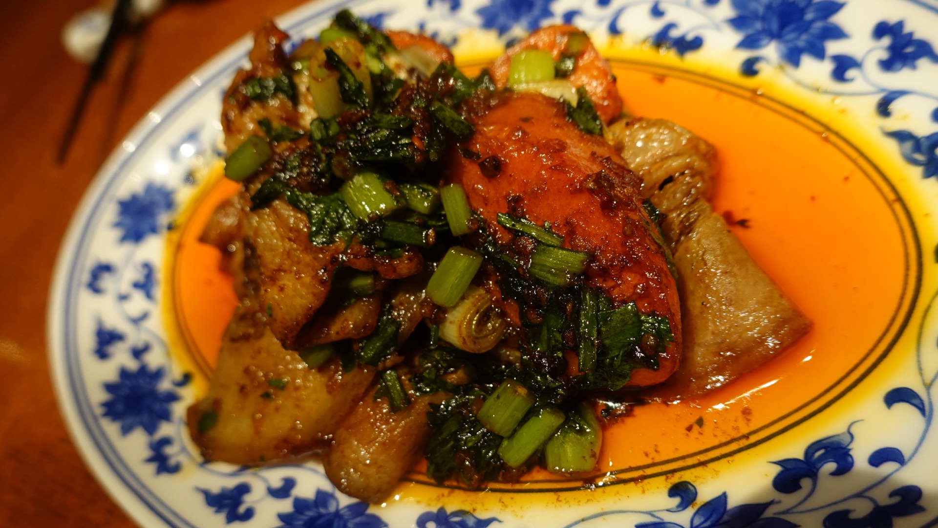 六本木 老四川 飄香小院 季節野菜入りのホイコーロ