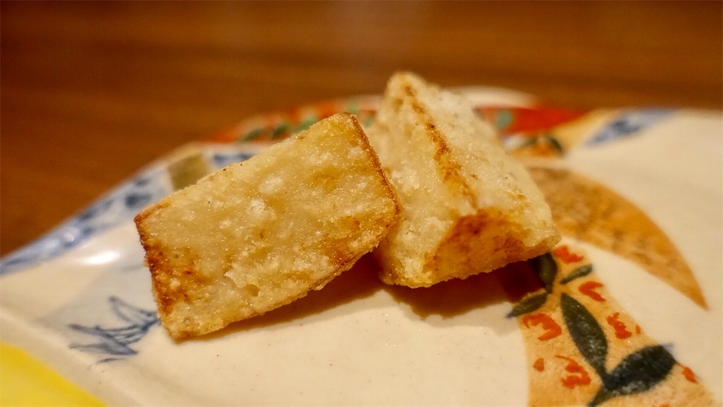 目黒 鉄板焼き やすむら お好み焼きサツマイモの唐揚げ
