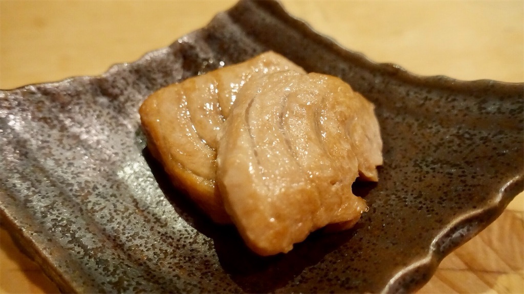 日吉町 鮨 かんざき 鮪の頭肉の炙り