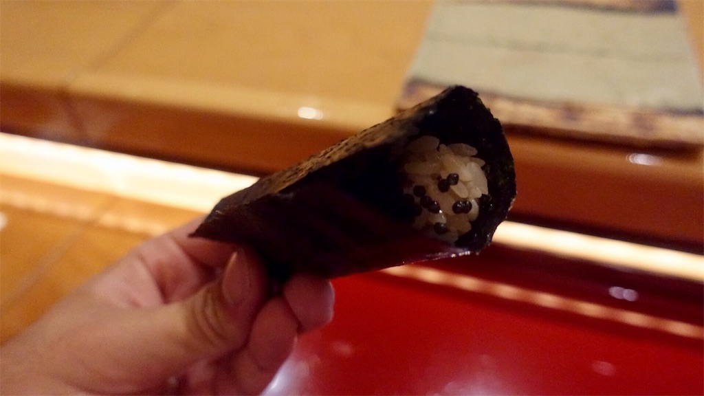 宮崎市 一心鮨 光洋 キャビア巻き