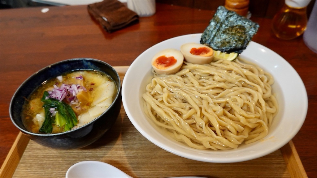 池尻大橋 中華そば 千乃鶏 鰹昆布水つけ麺