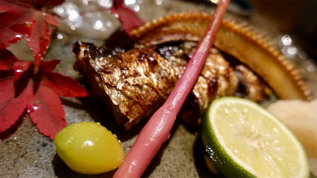 四谷三丁目 車力門 骨抜き秋刀魚の塩焼き