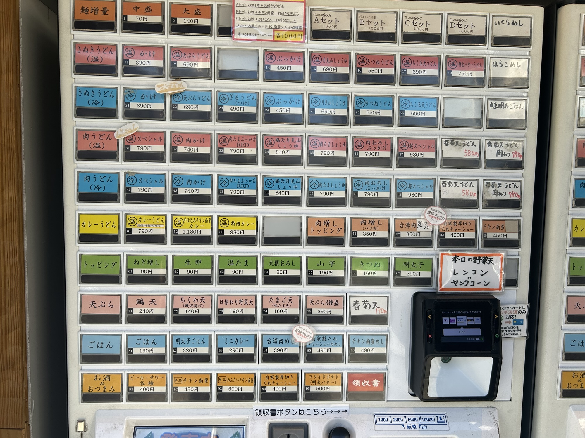 渋谷 肉うどん・肉めし 甚三 渋谷本店 食券機