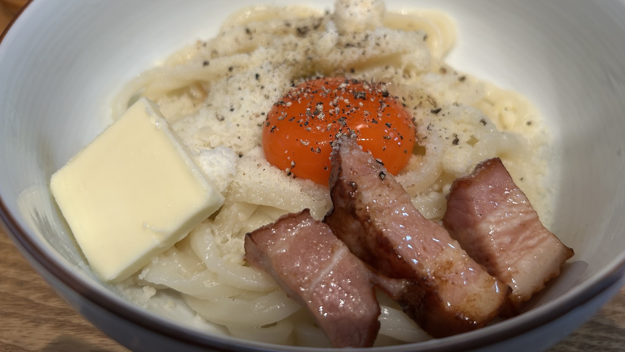 渋谷 香川一福ART ローマ風カルボナーラうどん