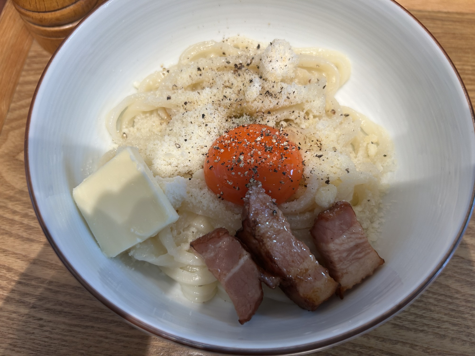 渋谷 香川一福ART ローマ風カルボナーラうどん