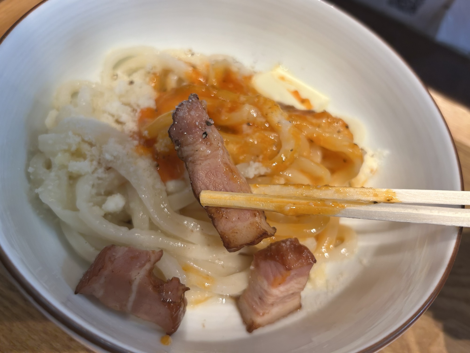 渋谷 香川一福ART ローマ風カルボナーラうどん