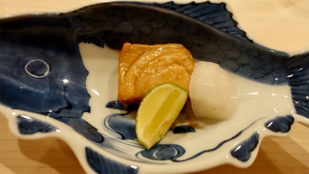 長野市 すし崇 アブラボウズ味噌焼き