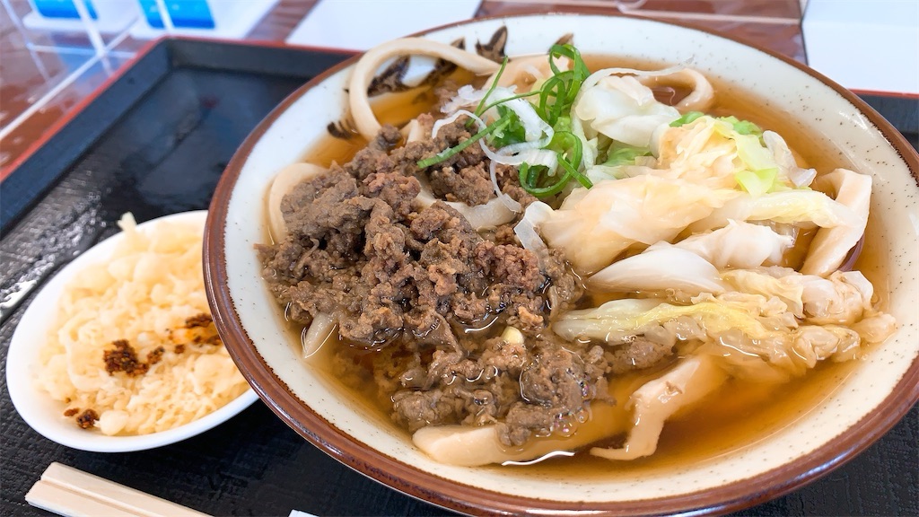 都留市 手打ち 山もとうどん 肉うどん