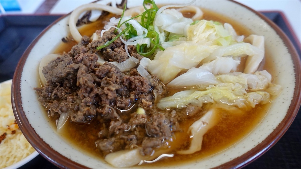 都留市 手打ち 山もとうどん 肉うどん