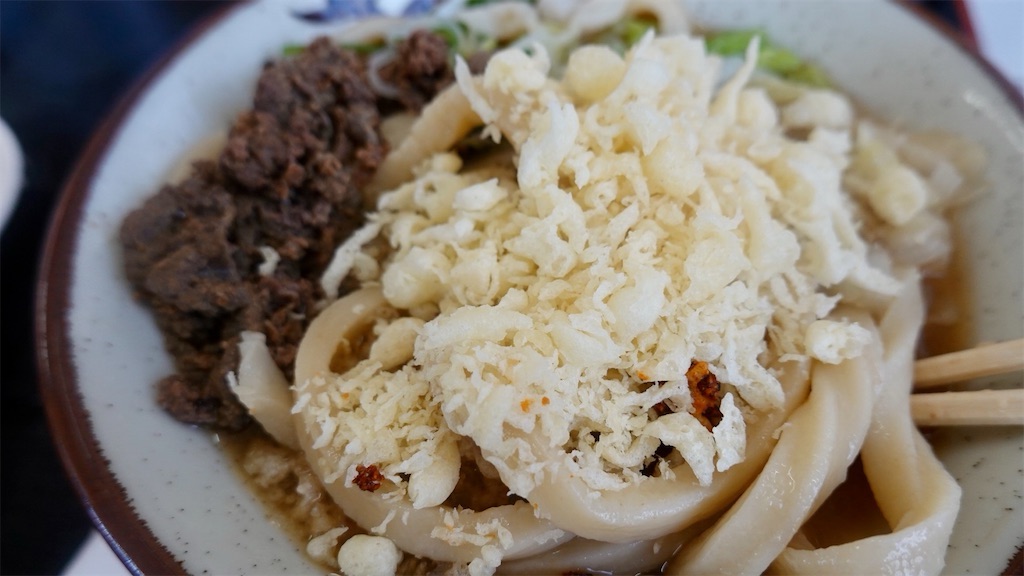 都留市 手打ち 山もとうどん 肉うどん