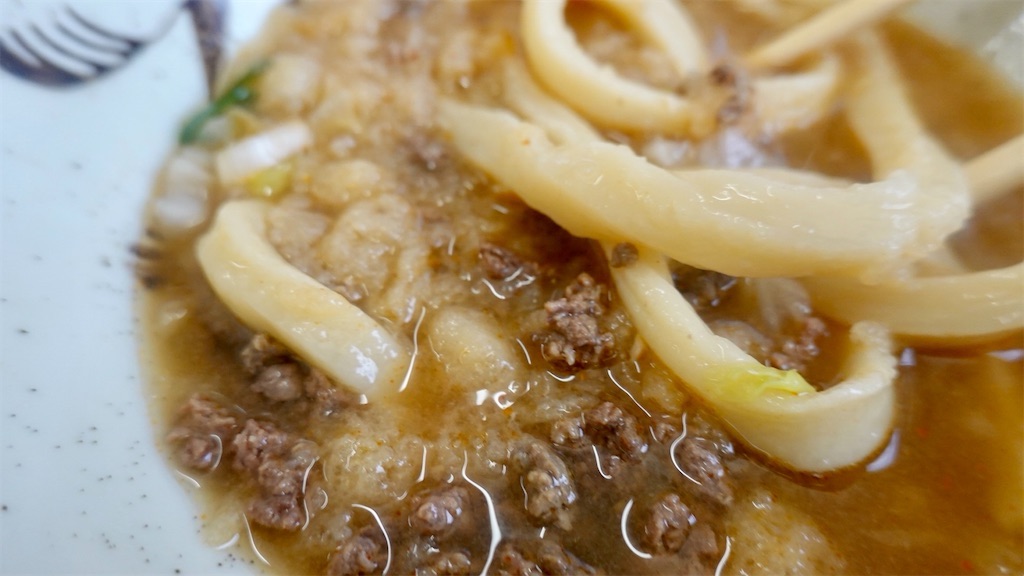 都留市 手打ち 山もとうどん 肉うどん