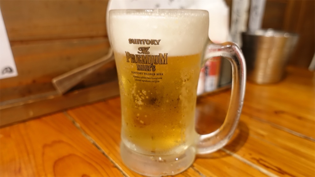 矢野口 やきとりぶなん 生ビール