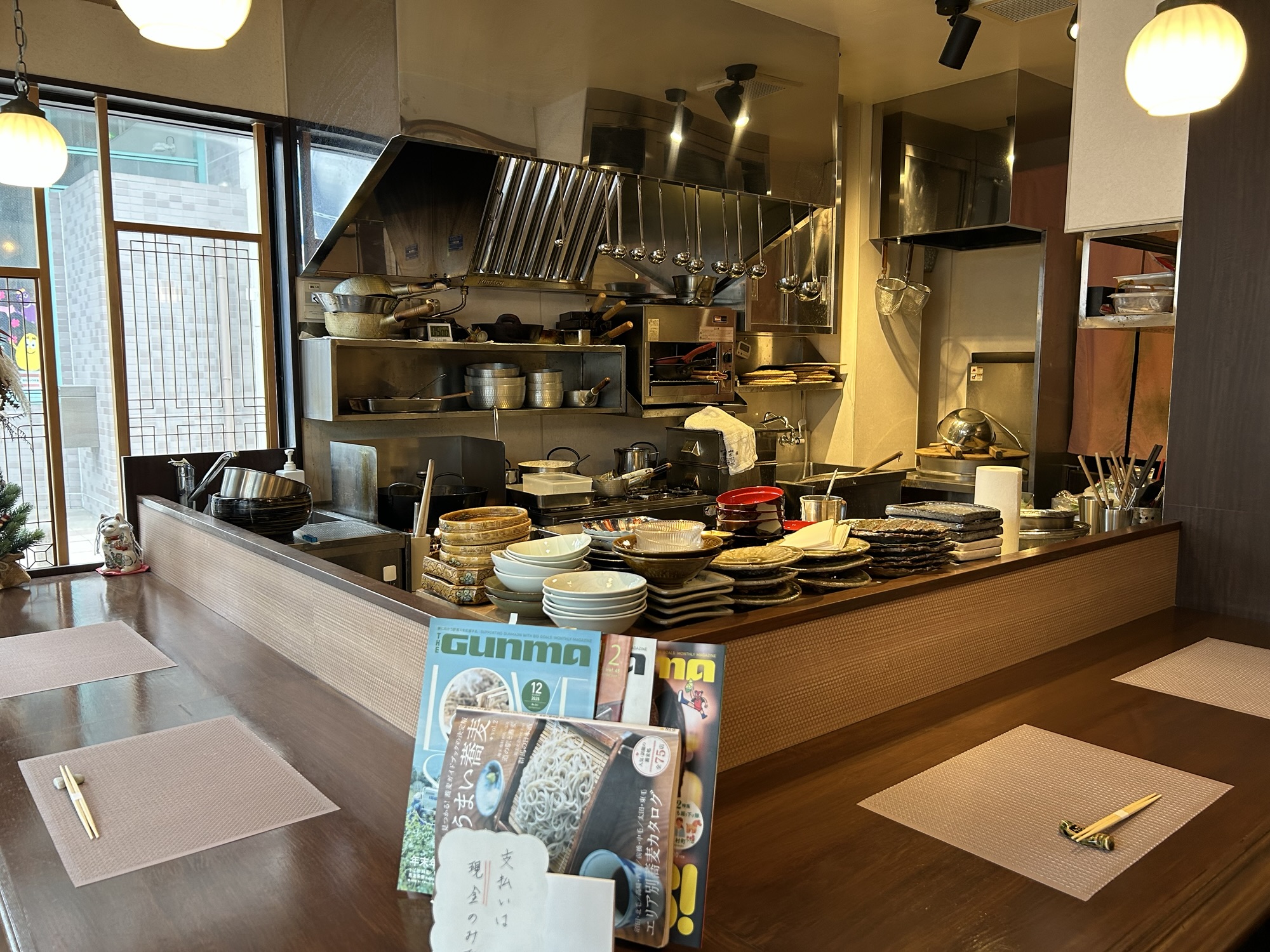 高崎 蕎麦ほしの 店内