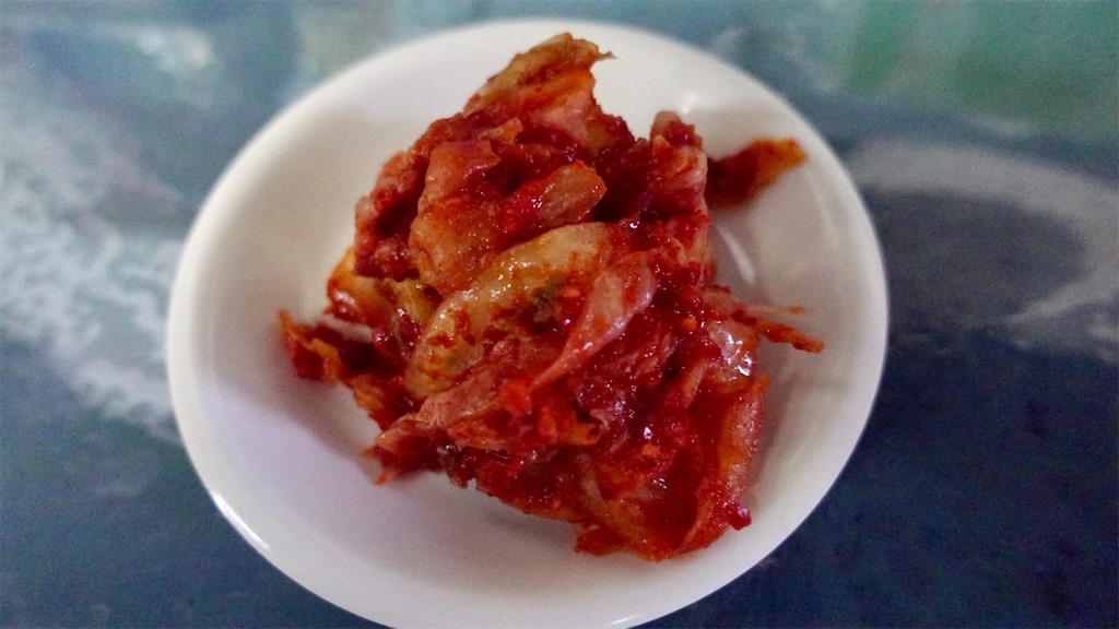 岡山市 ぼっけゑラーメン キムチ