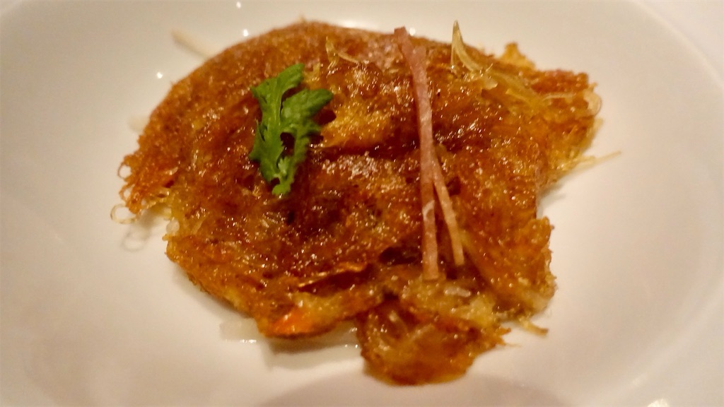 麻布十番 中国飯店 富麗華 フカヒレと上海蟹みその煎り焼き