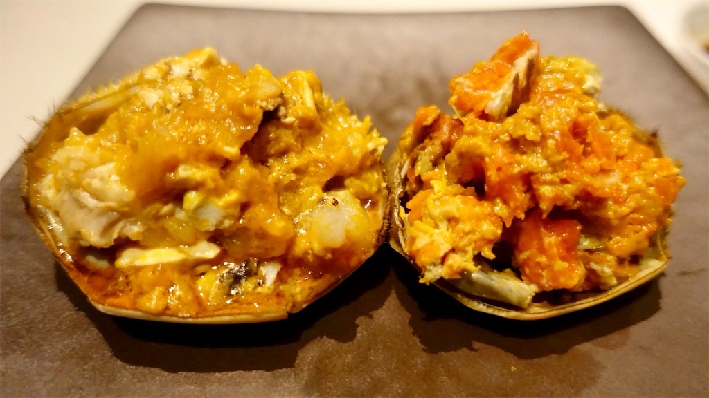 麻布十番 中国飯店 富麗華 上海蟹の蒸し物