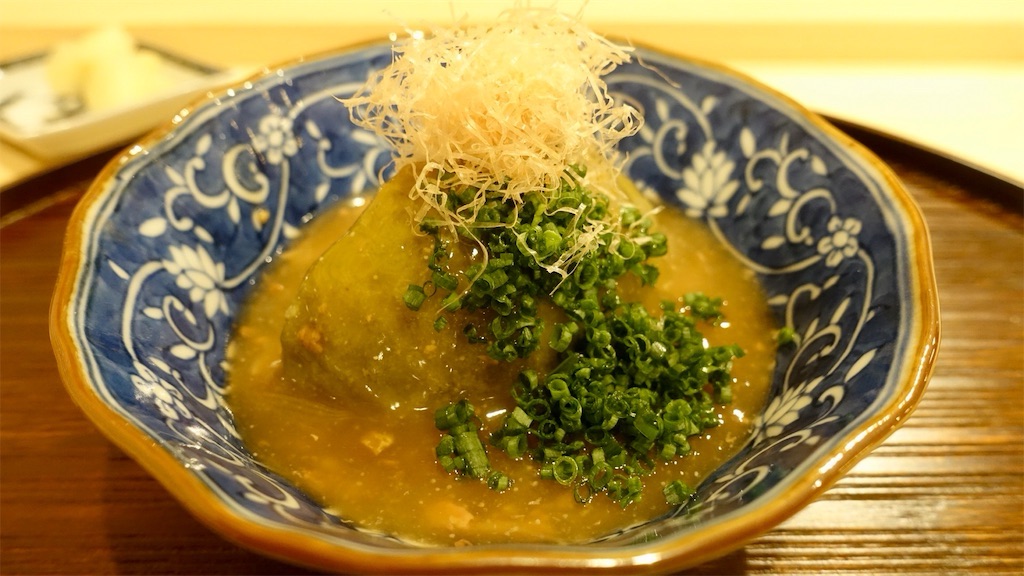 赤坂 鮨 みのはら 揚げ茄子の餡かけ