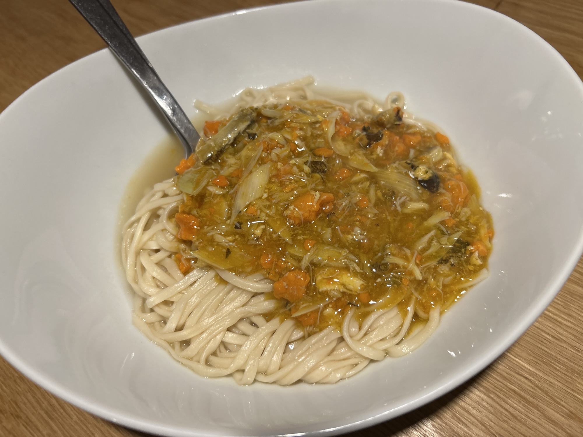 四谷三丁目 新楽記 上海蟹のソースあんかけ