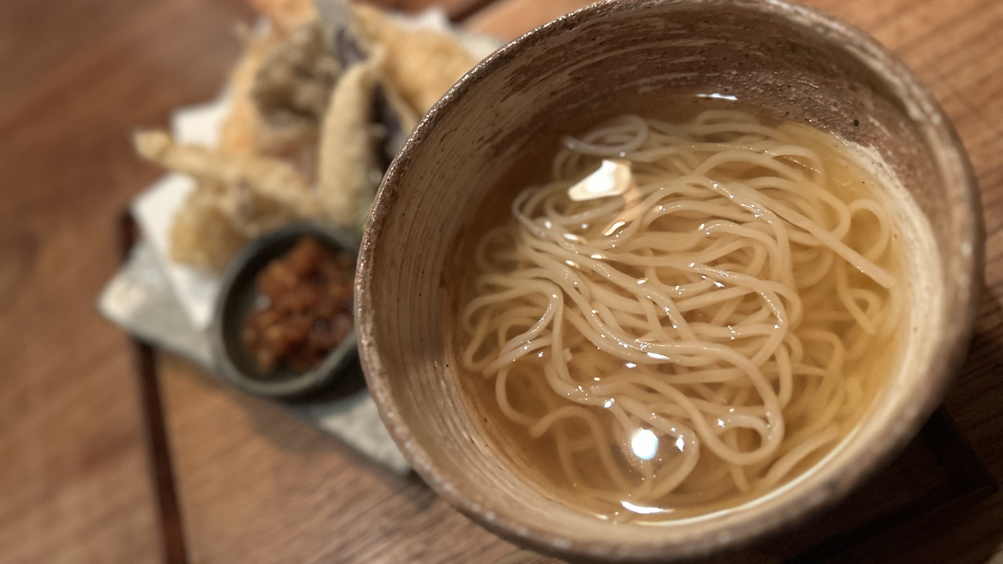 恵比寿 うどん山長 大海老と旬菜の天ぷらうどん